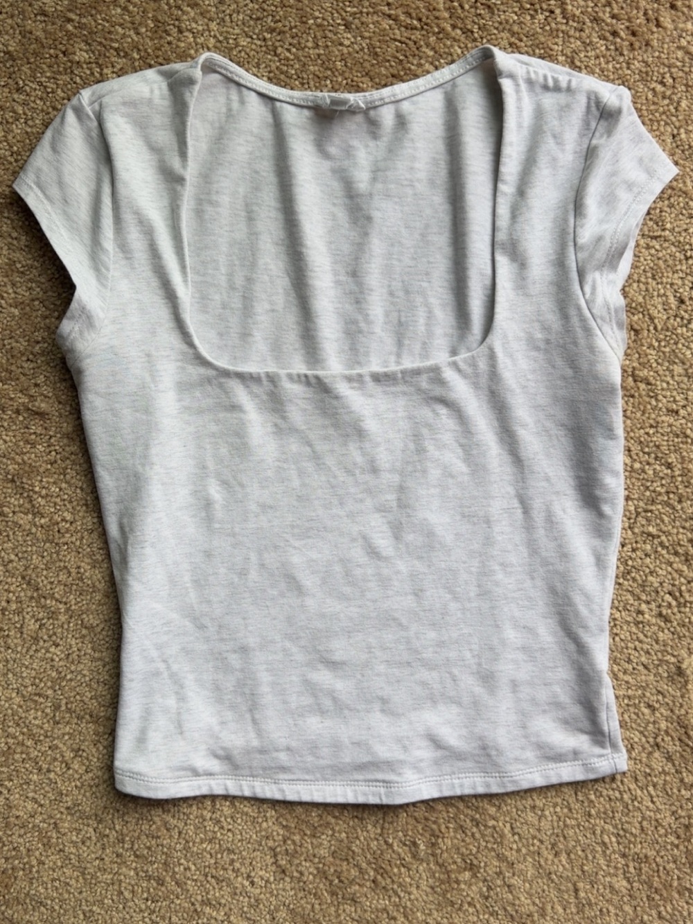 Hanes Women's Short Sleeve Scoop Back Top - White